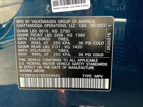 Used 2022 Volkswagen Atlas SEL image 33