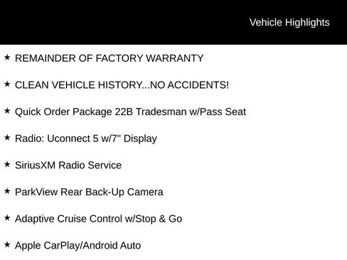 Used 2025 RAM ProMaster 2500 w/ U-Haul Equipment Group FWD image 1