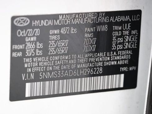 Used 2020 Hyundai Santa Fe SEL FWD image 34