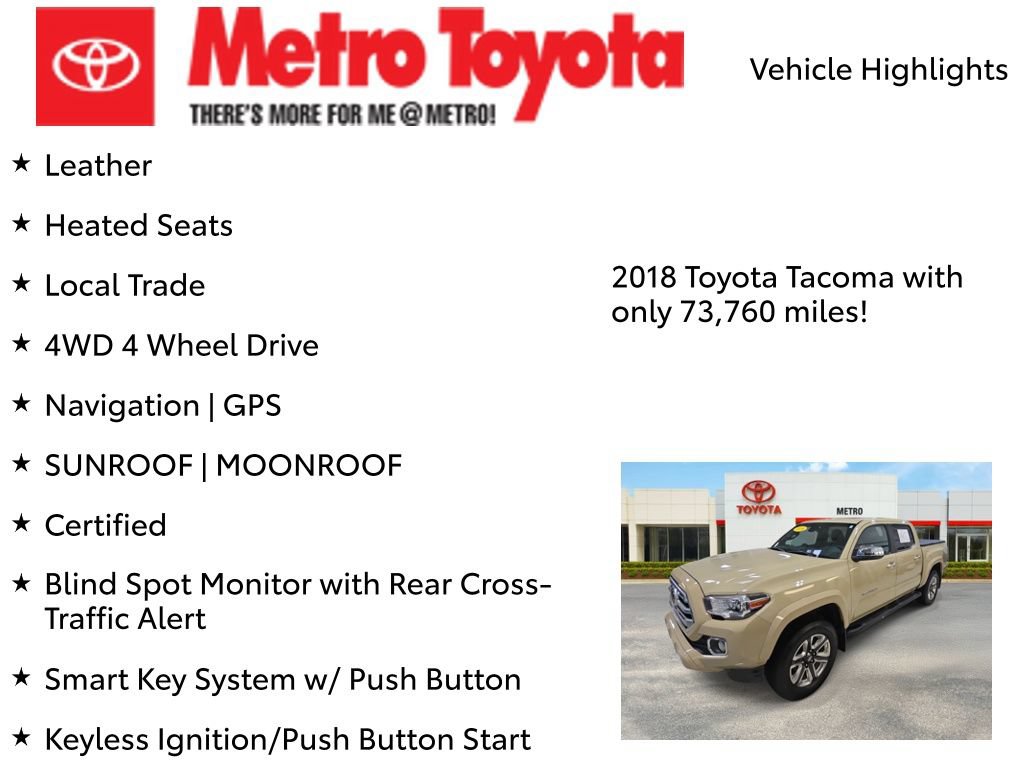 Certified 2018 Toyota Tacoma Limited AWD/4WD image 9