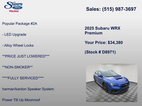 Used 2025 Subaru WRX Premium w/ Popular Package #2A AWD/4WD image 16
