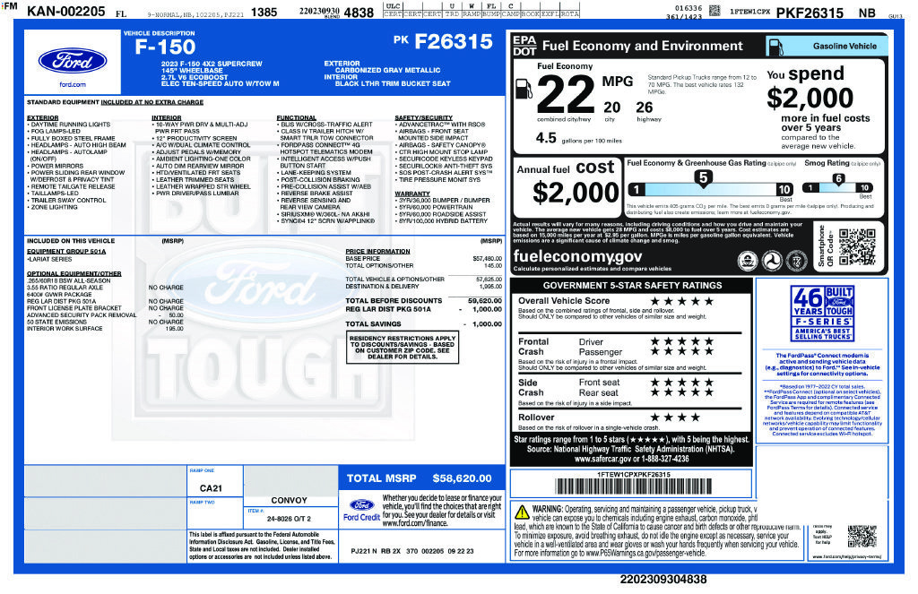 Certified 2023 Ford F150 Lariat RWD image 5
