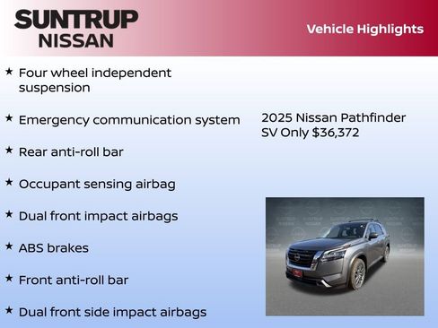 New 2025 Nissan Pathfinder SV image 16