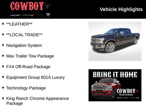 Used 2019 Ford F150 King Ranch w/ Equipment Group 601A Luxury AWD/4WD image 2