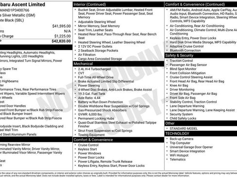 Used 2023 Subaru Ascent Limited image 2