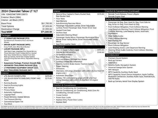 Used 2024 Chevrolet Tahoe LT w/ LT Signature Package RWD image 41