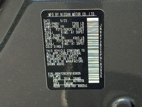 Used 2023 Nissan Armada SL w/ Cargo Package RWD image 28