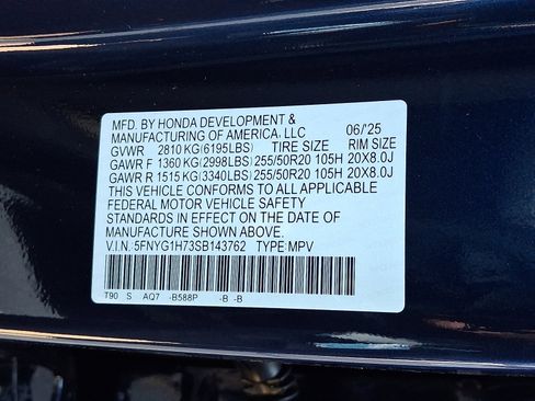 New 2025 Honda Pilot Touring image 10