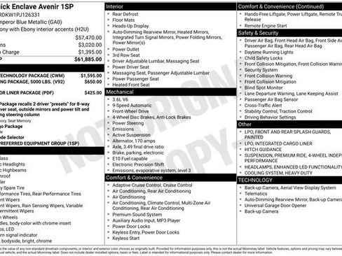 Used 2023 Buick Enclave Avenir w/ Avenir Technology Package FWD image 29