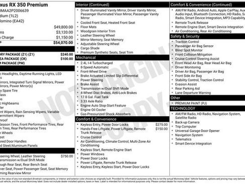 Used 2023 Lexus RX 350 Premium w/ Accessory Package (Z1) FWD image 20