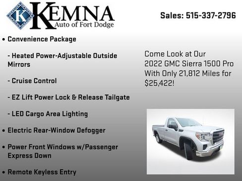 Used 2022 GMC Sierra 1500 Pro w/ Convenience Package image 19
