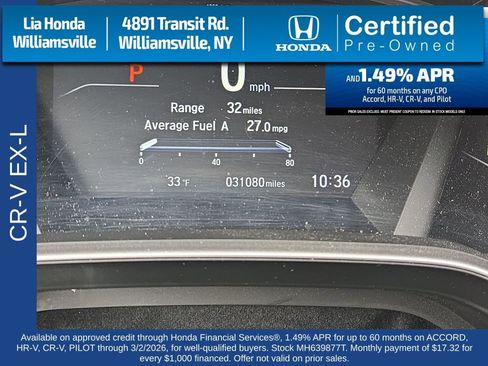 Certified 2021 Honda CR-V EX-L image 16