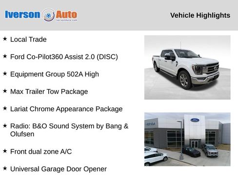 Used 2022 Ford F150 Lariat w/ Equipment Group 502A High AWD/4WD image 2