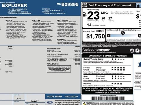 Used 2021 Ford Explorer XLT w/ Equipment Group 202A image 36