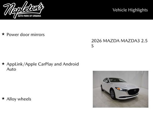 New 2026 MAZDA MAZDA3 s FWD image 16