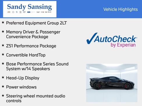 Used 2025 Chevrolet Corvette Stingray Preferred Conv w/ Z51 Performance Package image 7