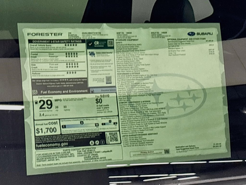 New 2026 Subaru Forester Premium AWD/4WD image 23