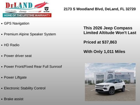 New 2026 Jeep Compass Limited w/ Sun, Sound & Navigation Group AWD/4WD image 24