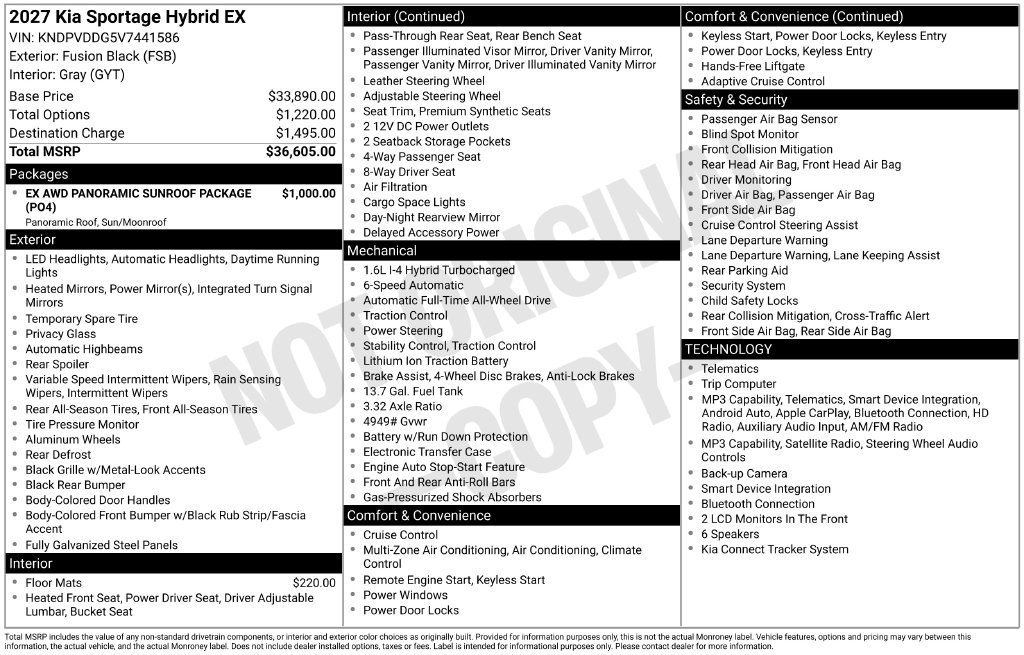 New 2027 Kia Sportage EX AWD/4WD image 4