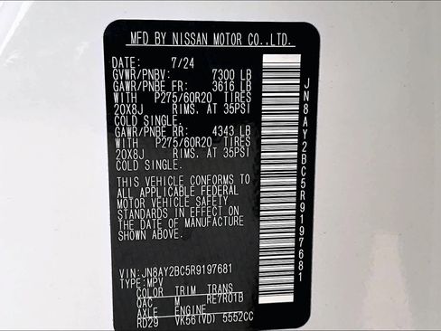 Used 2024 Nissan Armada SL w/ Cargo Package image 32