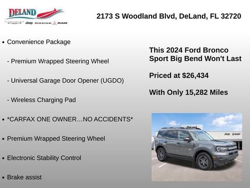 Used 2024 Ford Bronco Sport Big Bend w/ Convenience Package AWD/4WD image 12