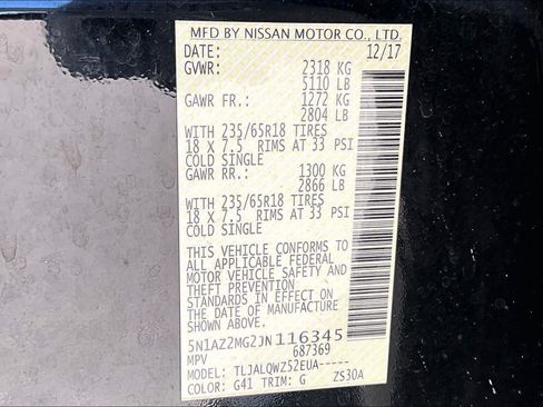 Used 2018 Nissan Murano SV FWD image 31