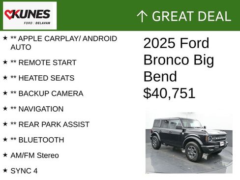 Used 2025 Ford Bronco Big Bend image 2