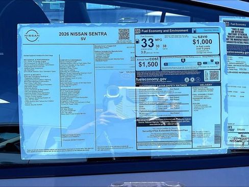 New 2026 Nissan Sentra SV w/ Floor Mat Package FWD image 12