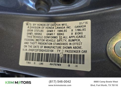 Used 2016 Honda Civic LX image 26