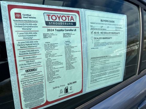 Certified 2024 Toyota Corolla LE image 29