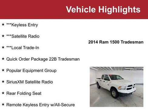 Used 2014 RAM 1500 Tradesman w/ Popular Equipment Group image 2