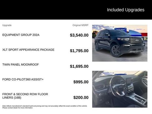 Used 2022 Ford Explorer XLT w/ Equipment Group 202A image 7