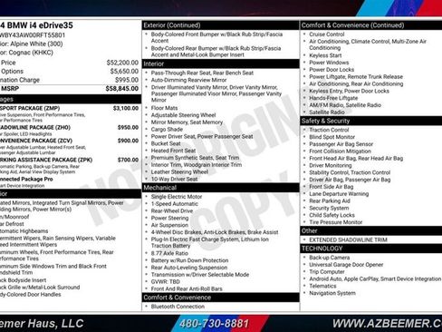 Used 2024 BMW i4 eDrive35 w/ M Sport Package RWD image 3