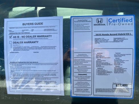 Certified 2025 Honda Accord EX-L image 36