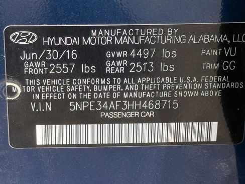 Used 2017 Hyundai Sonata Sport w/ Value Edition Package 02 image 32