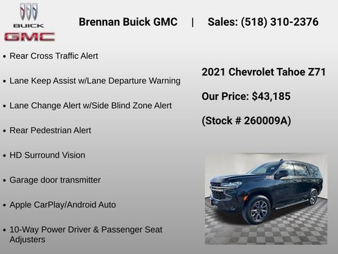 Certified 2021 Chevrolet Tahoe Z71 w/ Z71 Signature Package AWD/4WD image 34