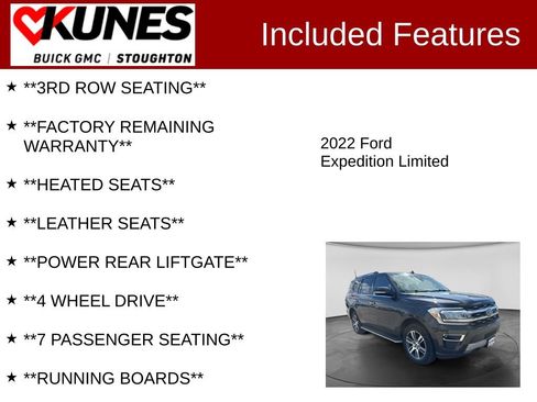 Used 2022 Ford Expedition Limited AWD/4WD image 3