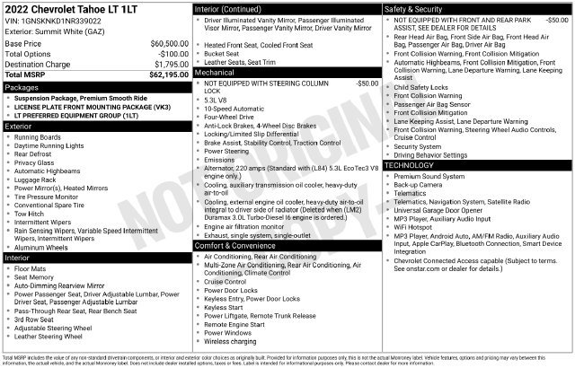 Certified 2022 Chevrolet Tahoe LT AWD/4WD image 4