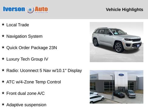Used 2023 Jeep Grand Cherokee Overland w/ Luxury Tech Group IV image 2