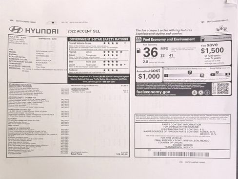 Used 2022 Hyundai Accent SEL image 44