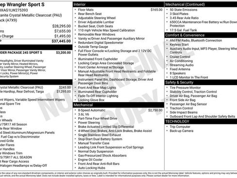 Used 2020 Jeep Wrangler Sport image 12