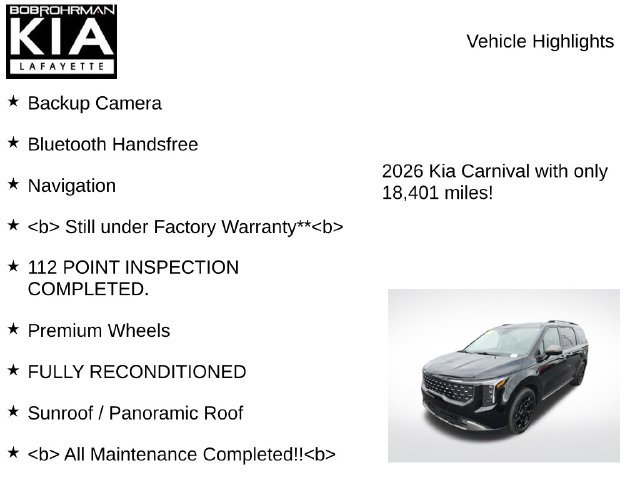 Used 2026 Kia Carnival SX w/ SX Dark Edition Package FWD image 8