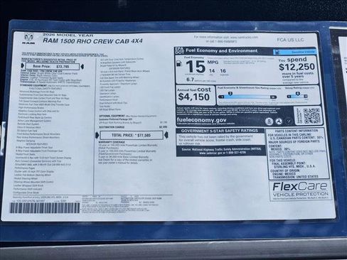 New 2026 RAM 1500 RHO AWD/4WD image 17