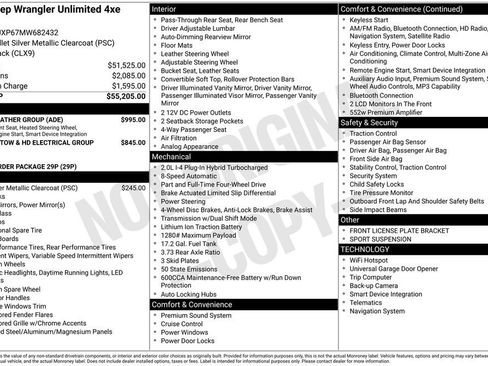 Used 2021 Jeep Wrangler Unlimited Sahara 4xe w/ Cold Weather Group image 38