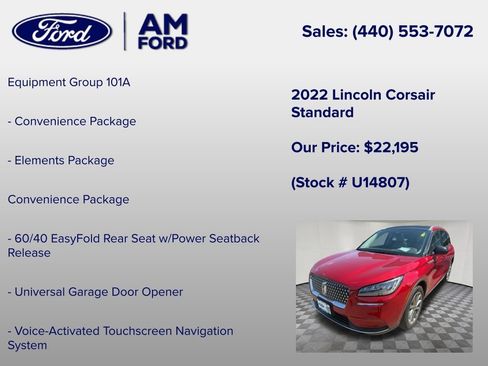 Used 2022 Lincoln Corsair AWD w/ Premium Package image 6