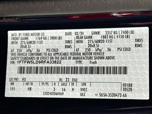 Used 2024 Ford F150 Lariat w/ FX4 Off-Road Package AWD/4WD image 28