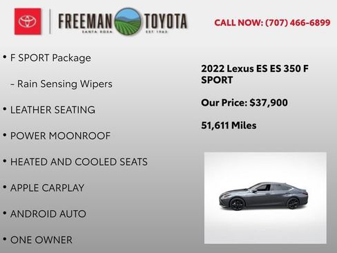 Used 2022 Lexus ES 350 F Sport FWD image 9