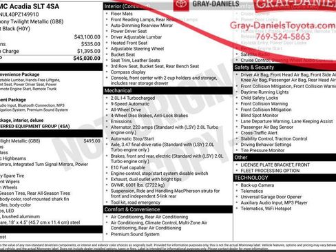 Used 2023 GMC Acadia SLT image 1