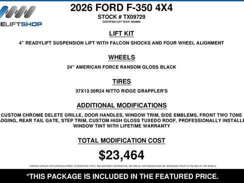 Used 2026 Ford F350 King Ranch w/ Chrome Package AWD/4WD image 2