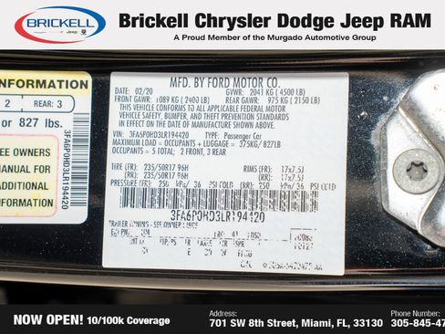 Used 2020 Ford Fusion SE image 36